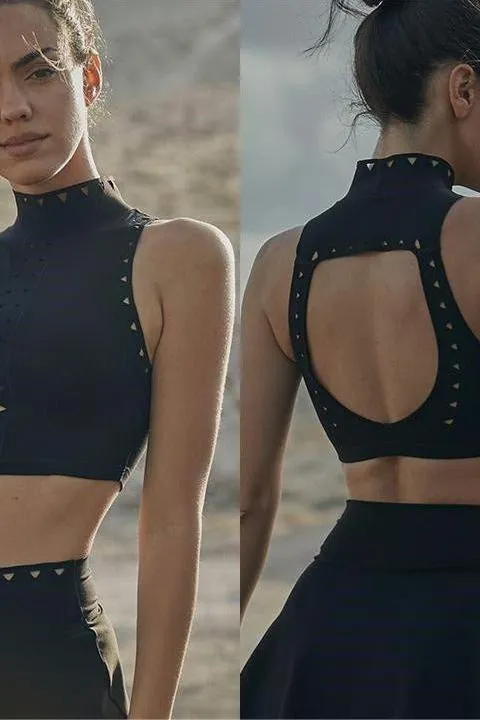 A-line V waist lined tennis miniskirt suit