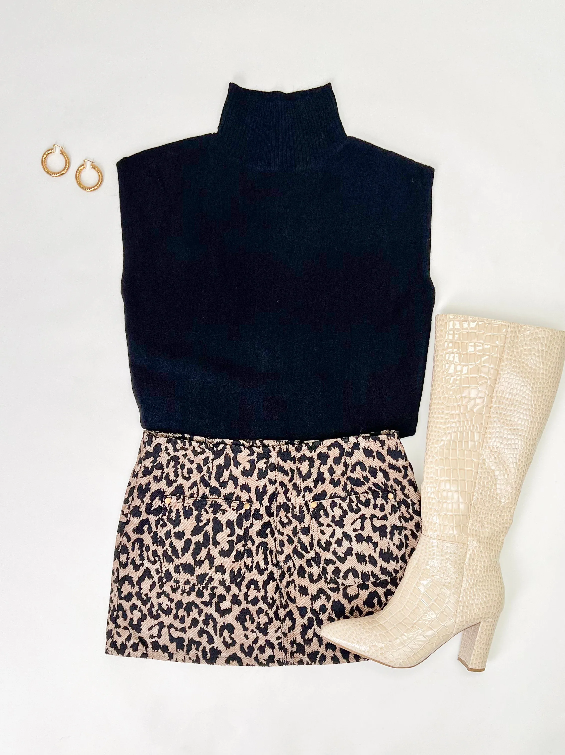 ALWAYS YOURS LEOPARD POCKET SKIRT