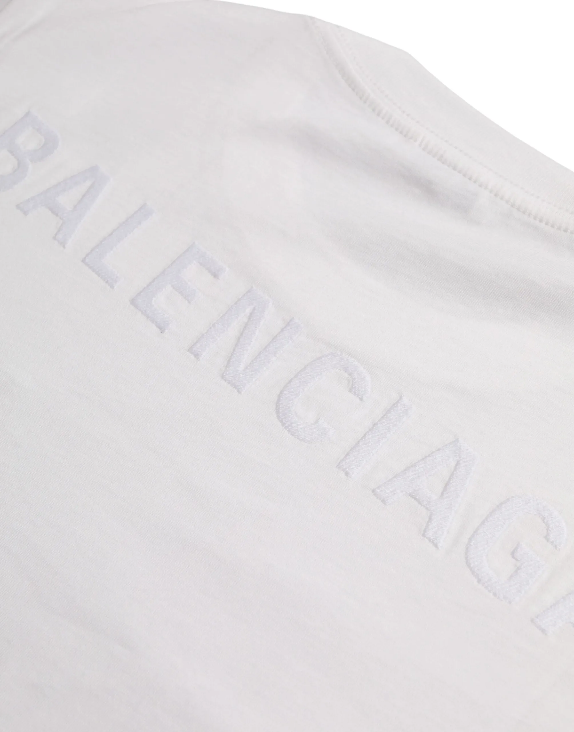 Balenciaga White Cotton Crew Neck Short Sleeves T-shirt