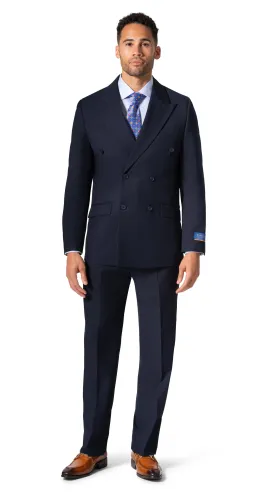 Bergamo Orange A6732 D/B Slim Fit Suit - Navy