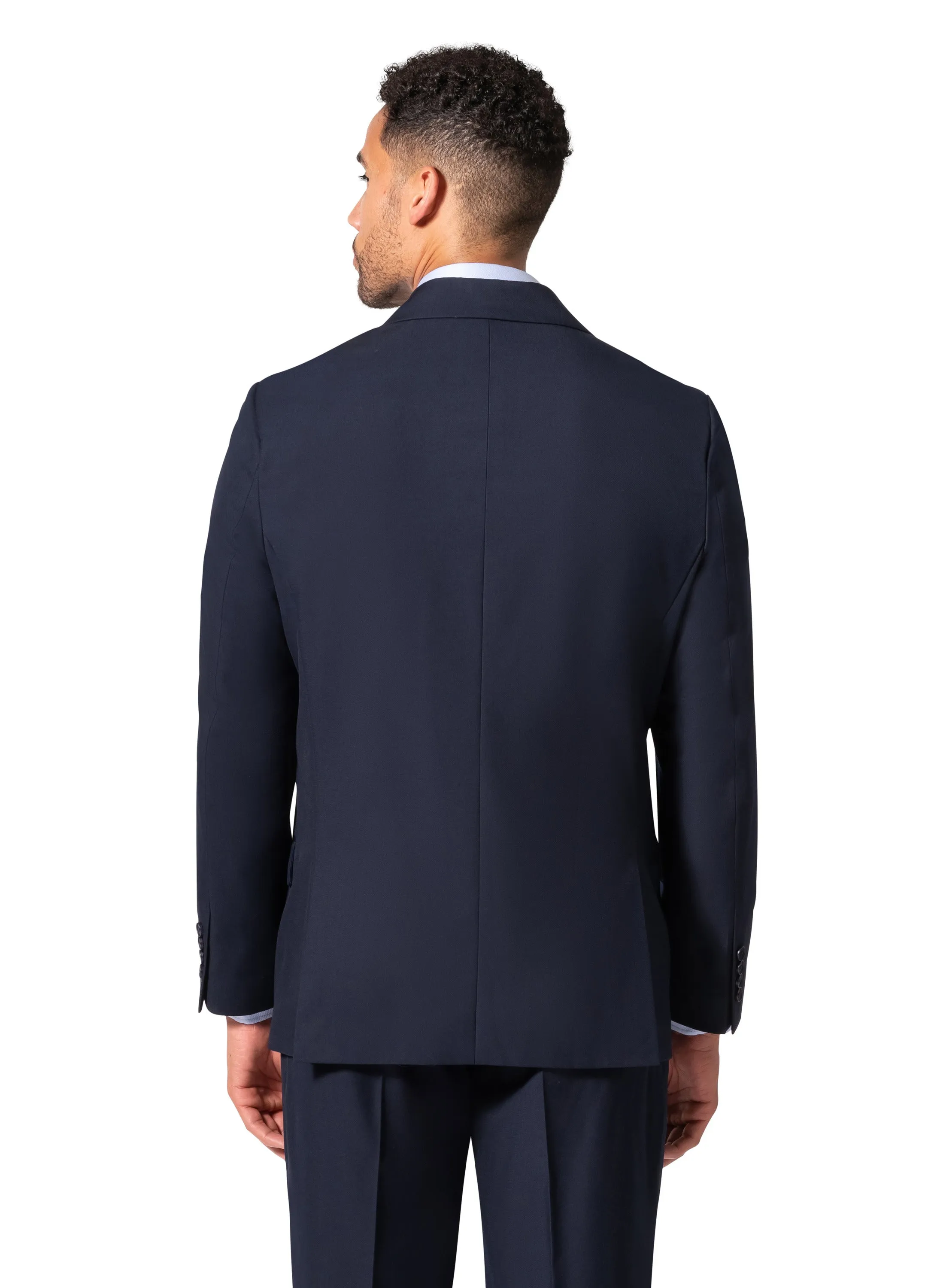 Bergamo Orange A6732 D/B Slim Fit Suit - Navy