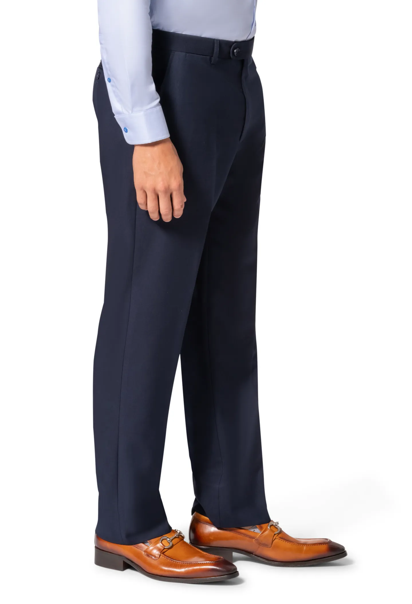 Bergamo Orange A6732 D/B Slim Fit Suit - Navy