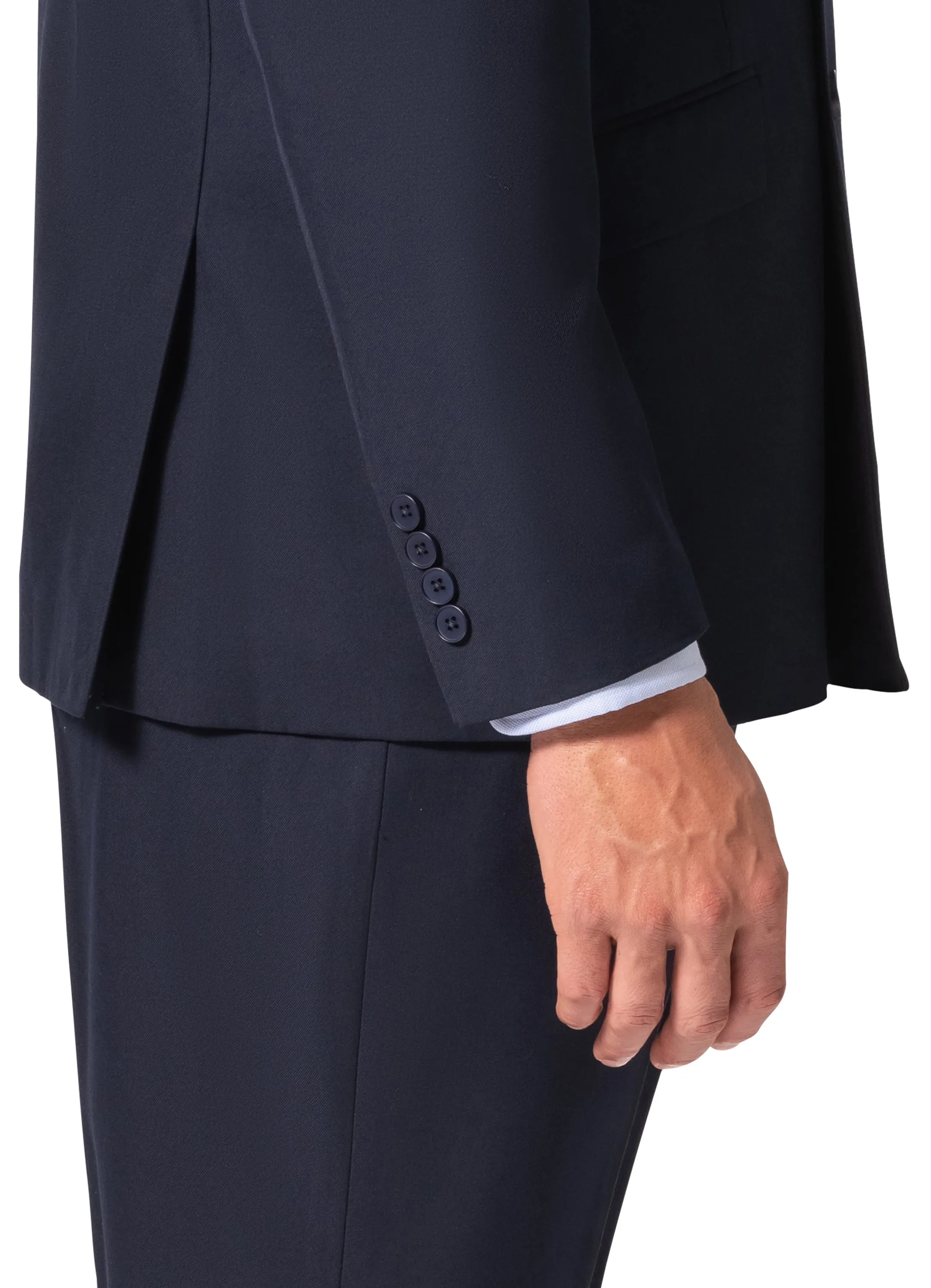 Bergamo Orange A6732 D/B Slim Fit Suit - Navy