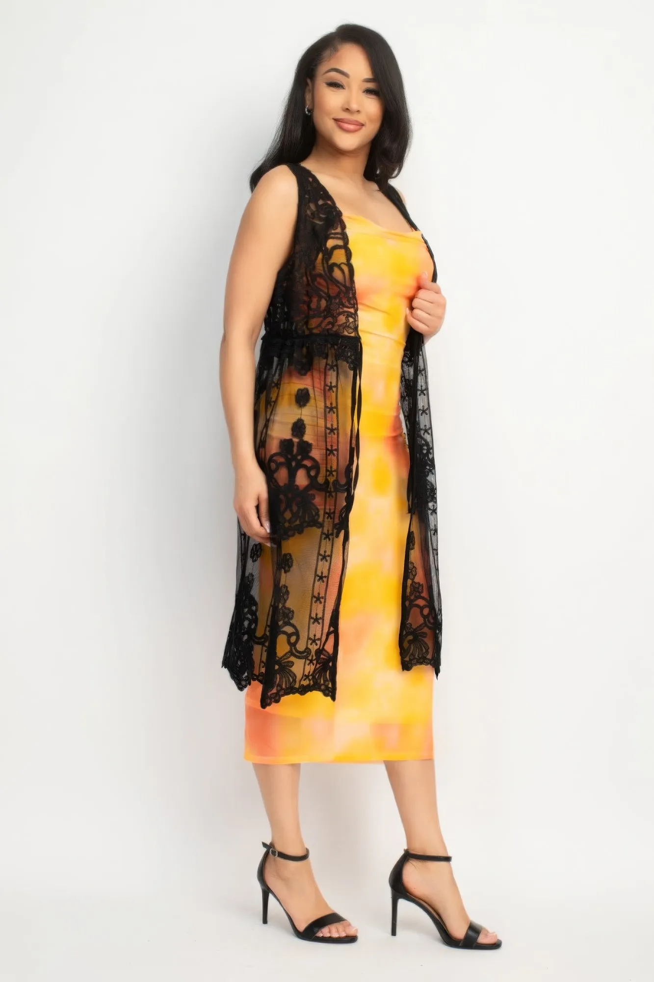 Blue Zone Planet |  Elena's Sheer Embroidered Lace Vest