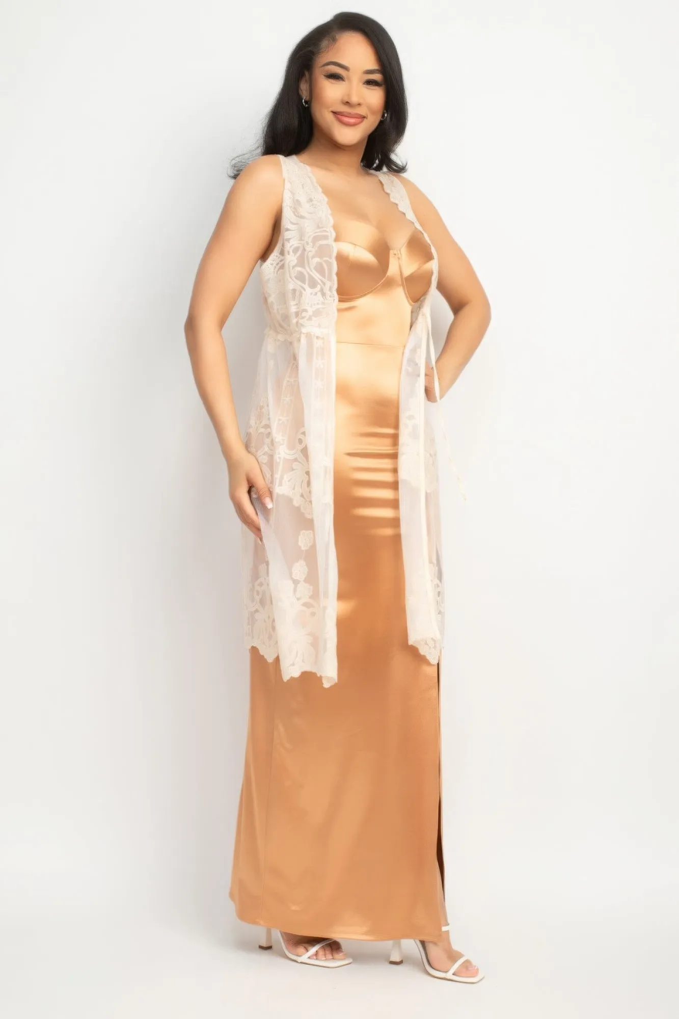 Blue Zone Planet |  Elena's Sheer Embroidered Lace Vest