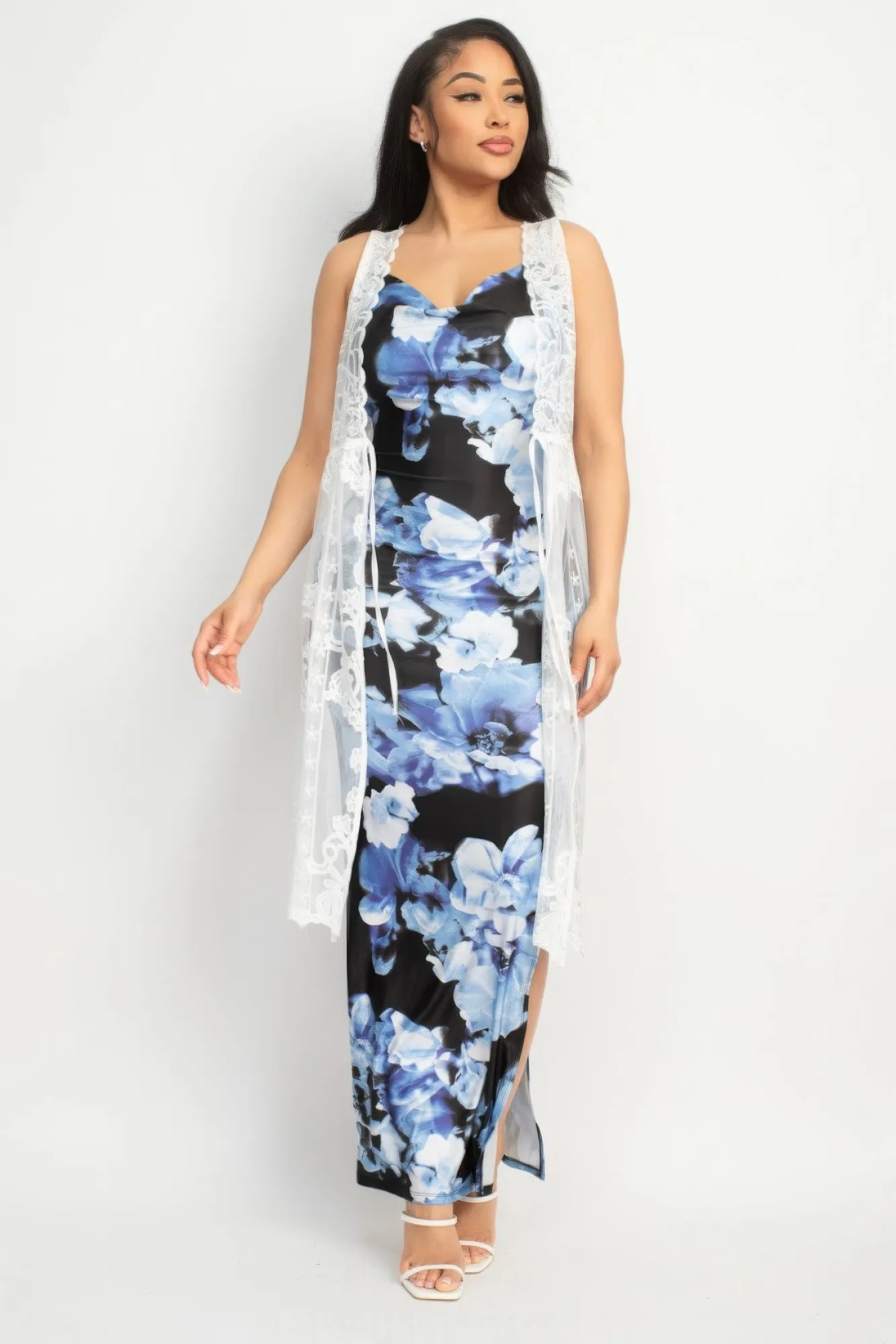 Blue Zone Planet |  Elena's Sheer Embroidered Lace Vest