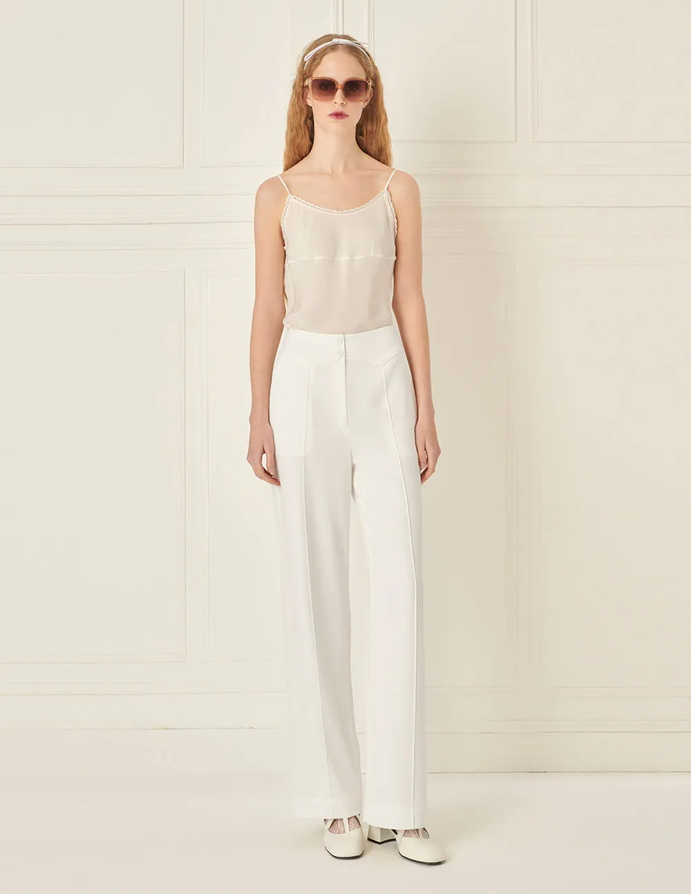 BORA AKSU Silk Mulberry Silk Lace Collar Camisole Inner Wear