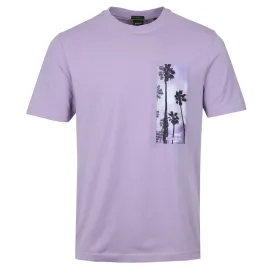 BOSS Tee DesertTech SJ T Shirt in Pastel Purple