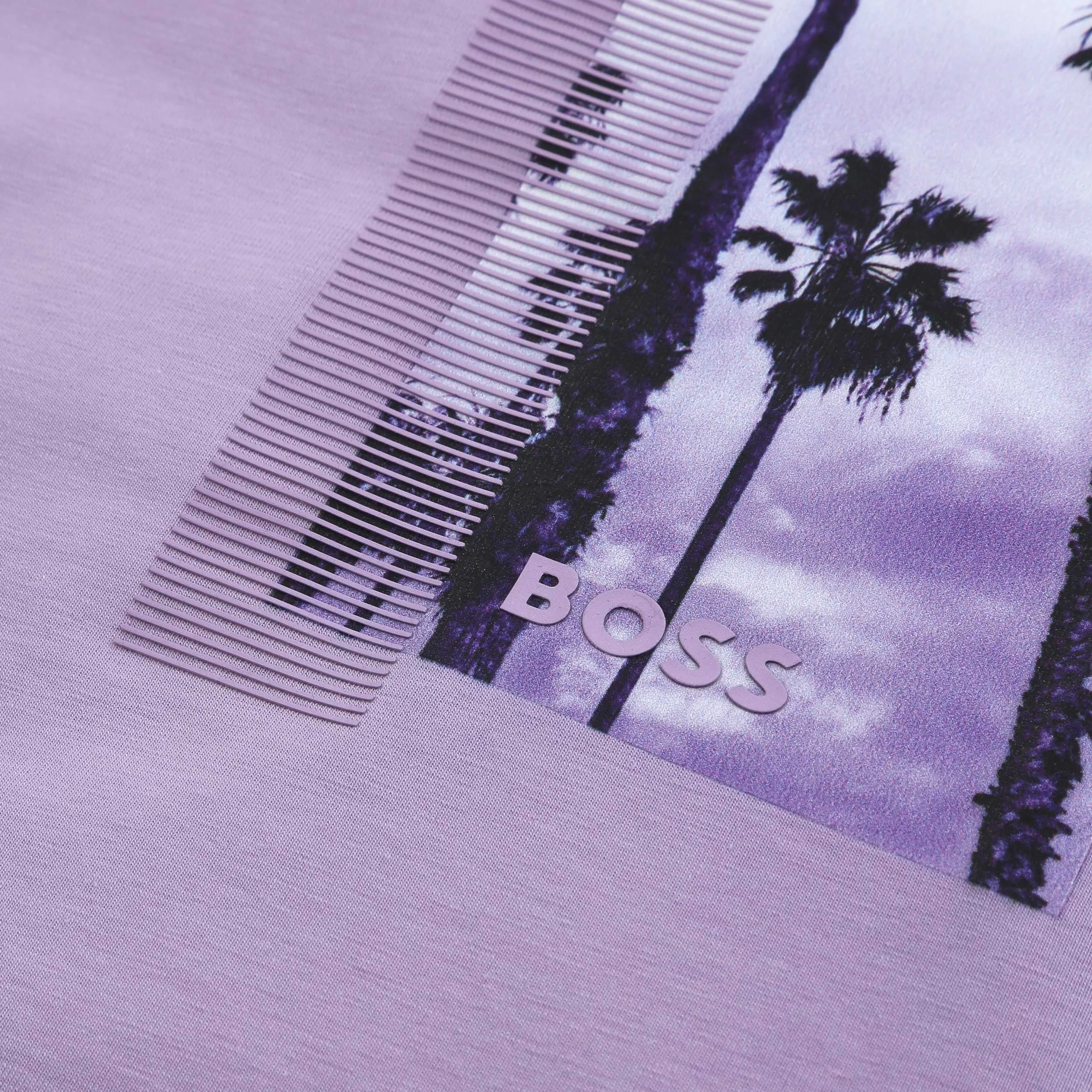 BOSS Tee DesertTech SJ T Shirt in Pastel Purple