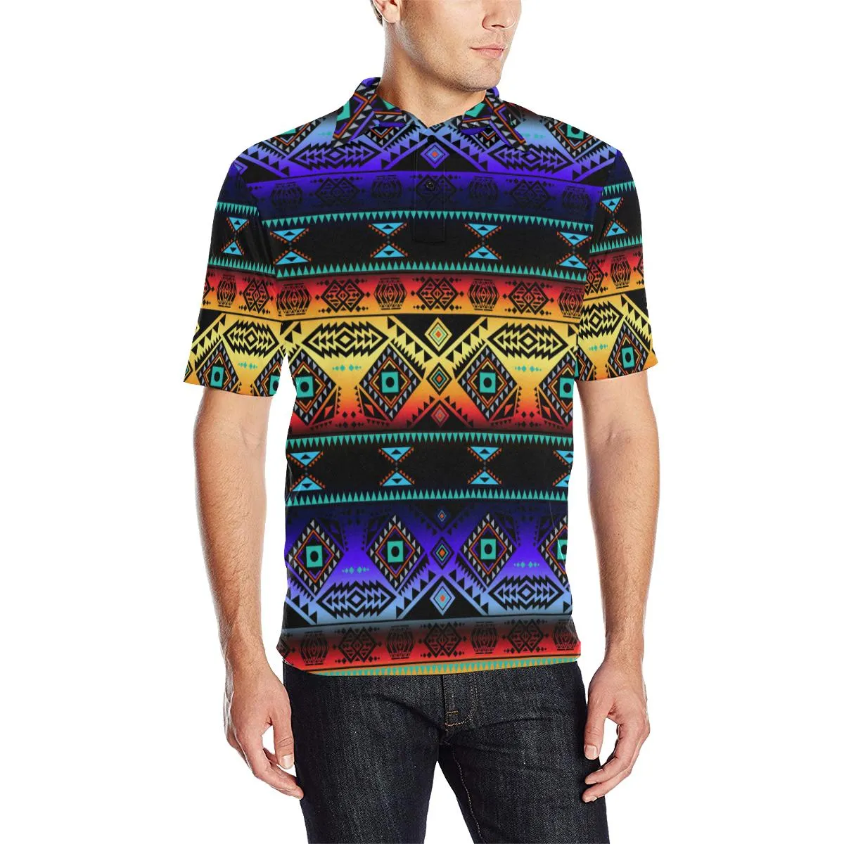 California Coast Sunset Men's Polo Shirt