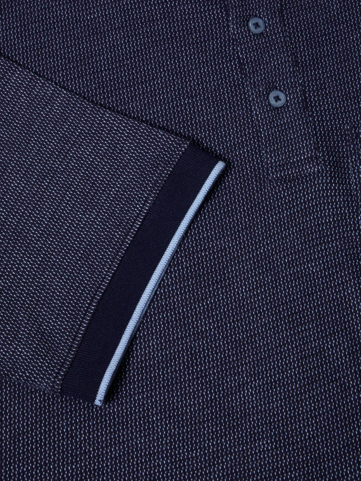 Daniel Grahame Short Sleeve 3 Button Polo Shirt - Navy