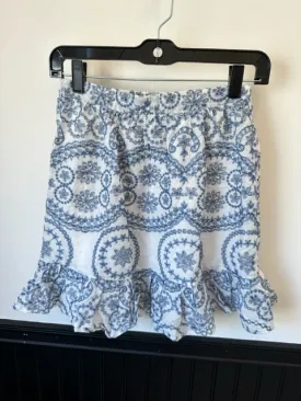 Detailed Eyelet High Waist Skirt