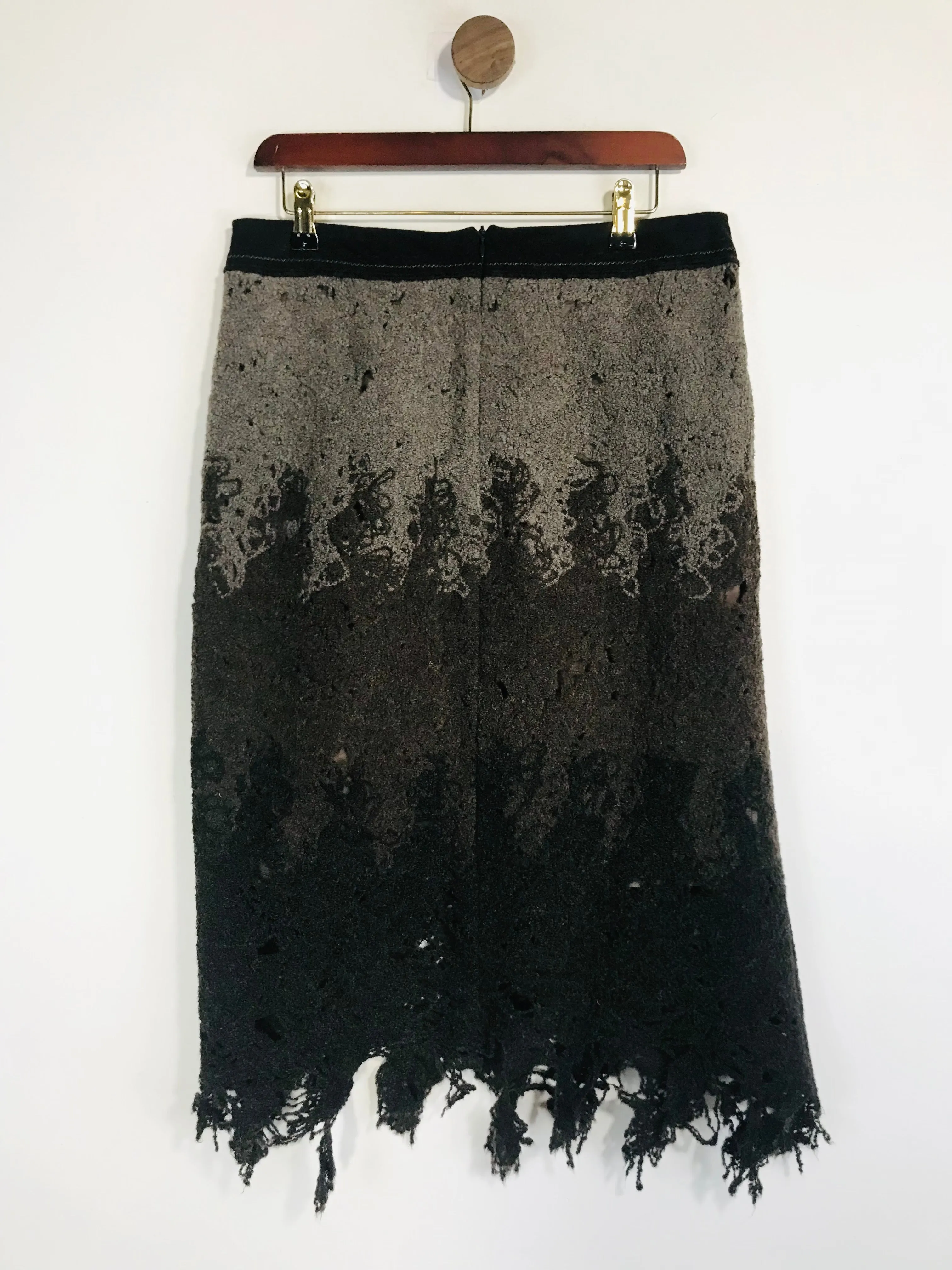Dikton’s Women's Wool Knit A-Line Skirt | EU44 UK16 | Brown