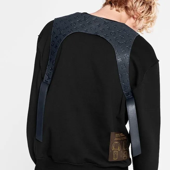 Gray Monogram Embossed Mid Layer Gillet Vest Rig