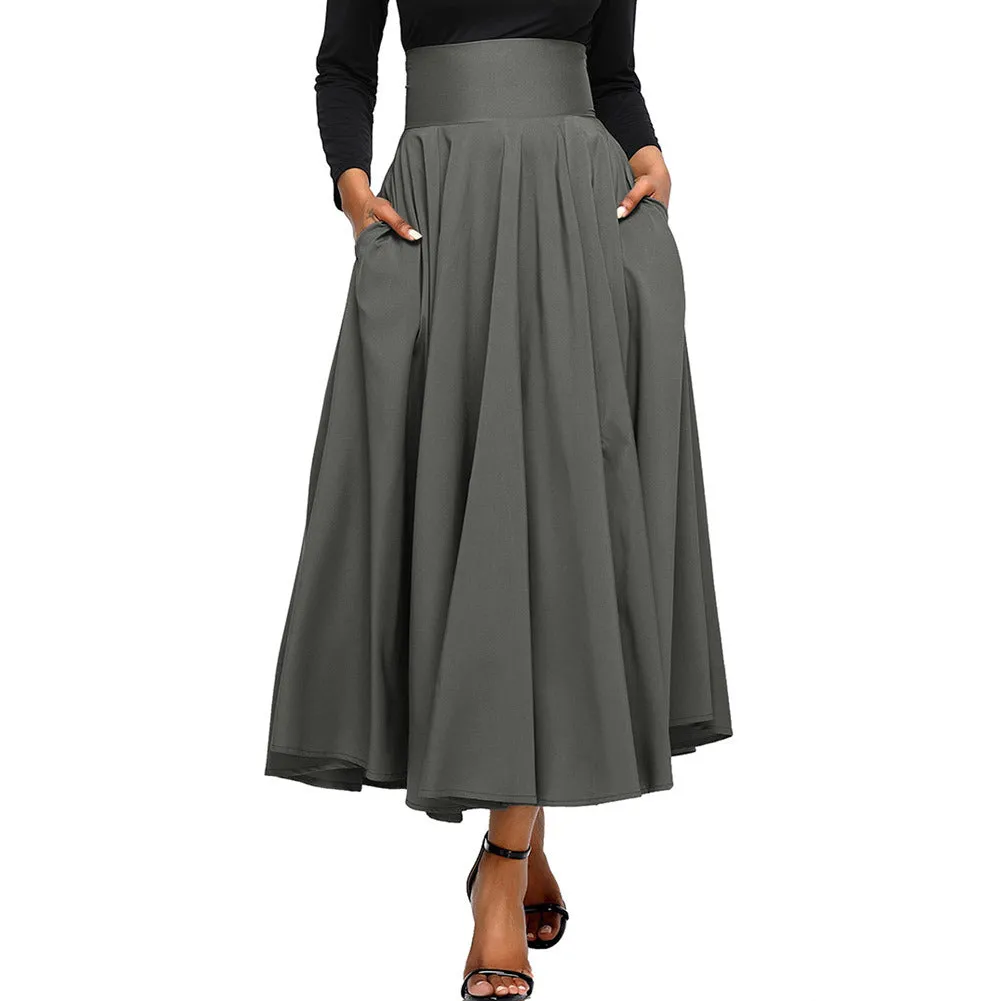 High Waist Pleated Skirt