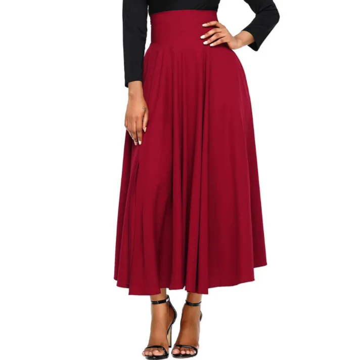 High Waist Pleated Skirt