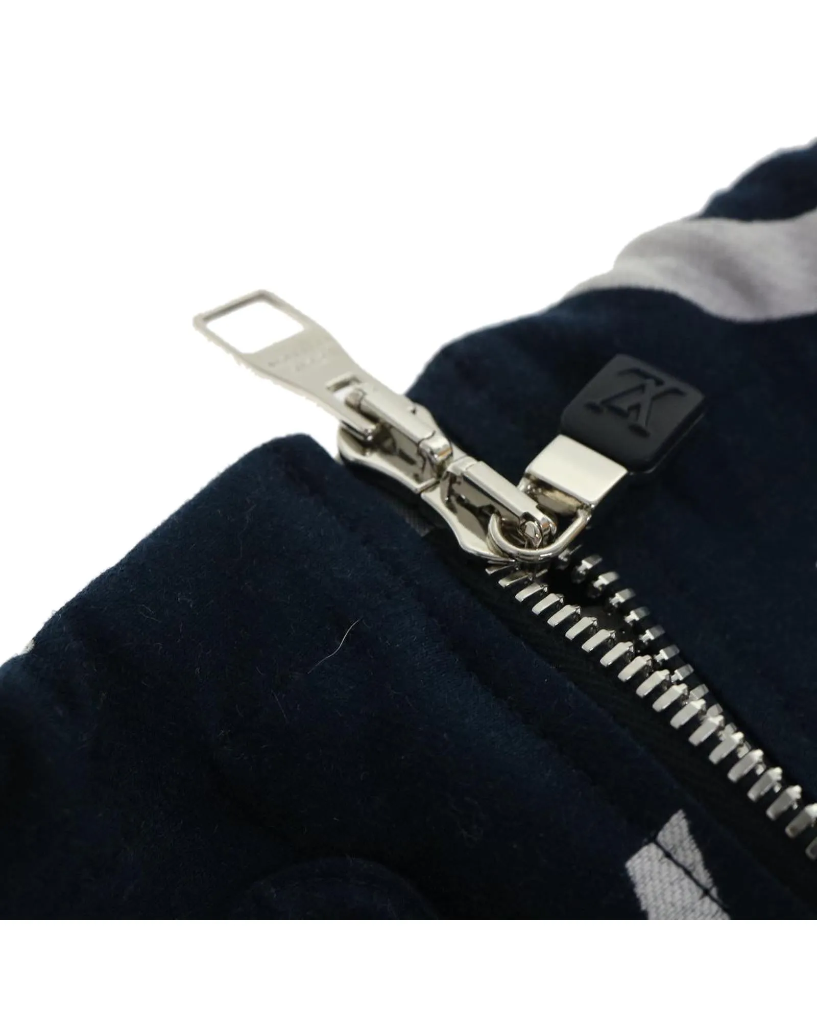 LOUIS VUITTON Monogram All Over Hooded Jacket Blue