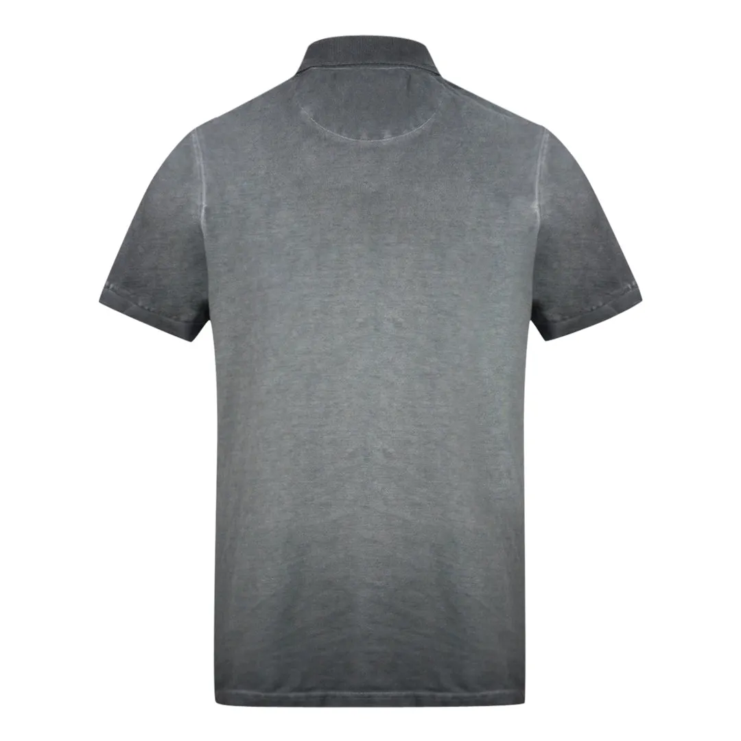 Lyle & Scott True Black Faded Ink Wash Polo Shirt