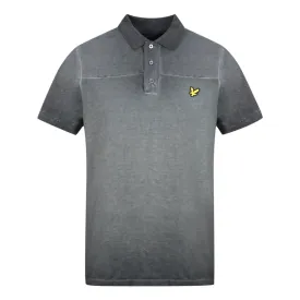 Lyle & Scott True Black Faded Ink Wash Polo Shirt