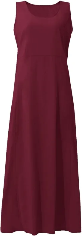 Maxi Dress for Women,2023 Spring Summer Cotton Linen Boho Casual Fashion Sleeveless Dress for Holiday