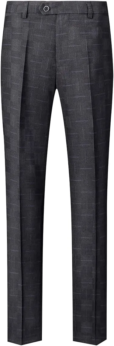 Mens Plaid Suit Slim Fit 3 Pieces Casual Checked Vintage Tuxedo Suit for Men for Wedding Business Party Blazer Pants & Vest