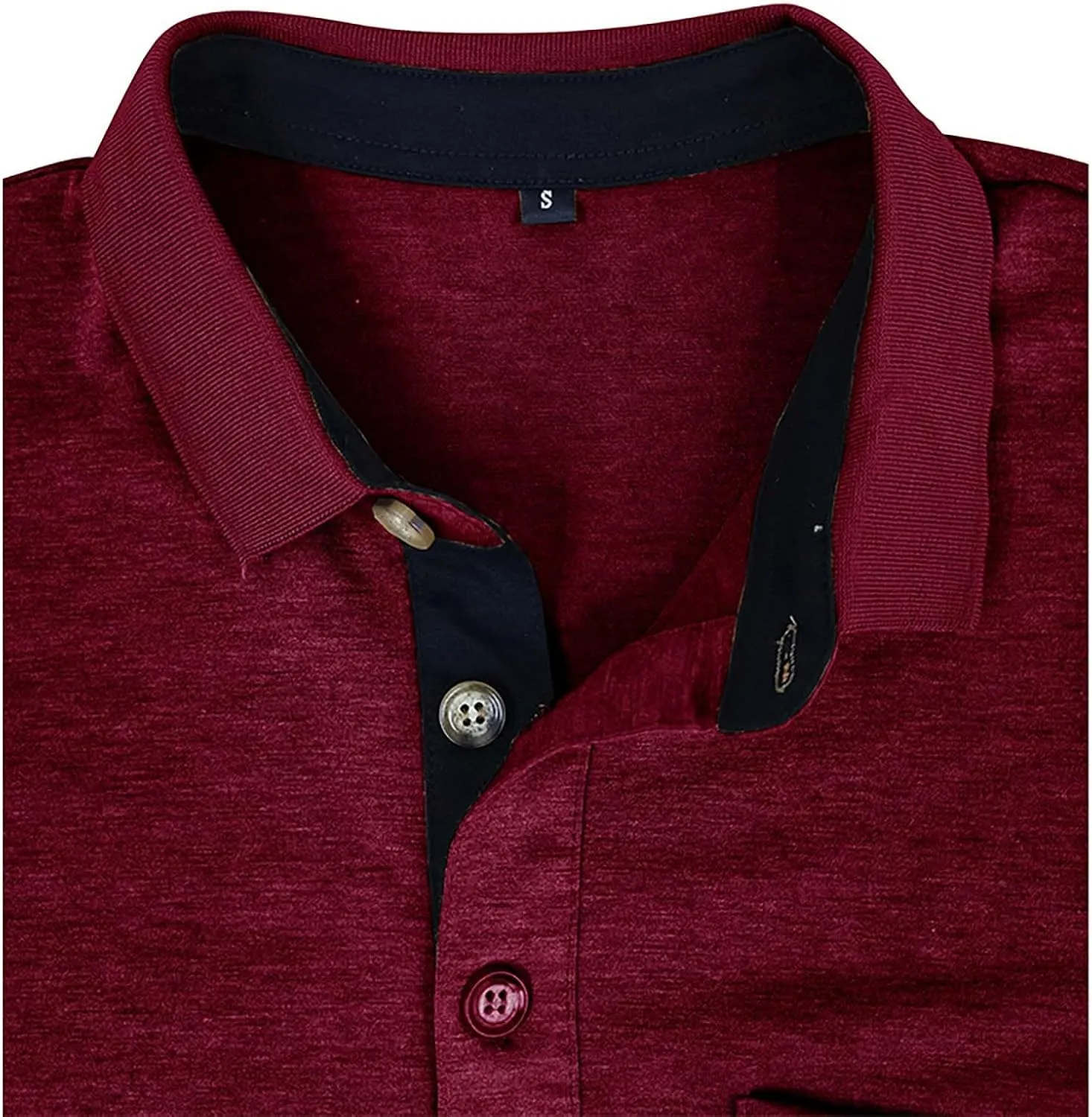 Men's Polo Shirts Summer Short Sleeve Casual 3 Button T-Shirts Classic Basic Golf Work Tees Tops with Pocket