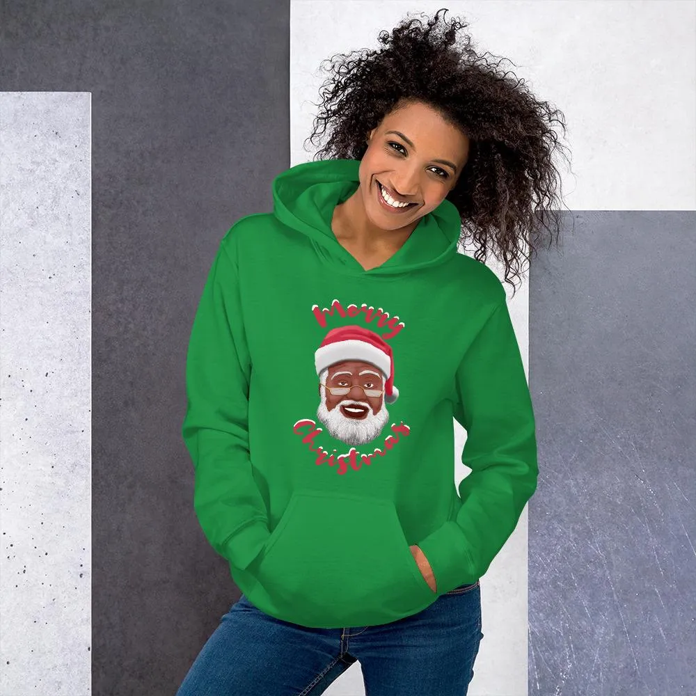 Merry Christmas (Black Santa Claus) Hooded Sweatshirt