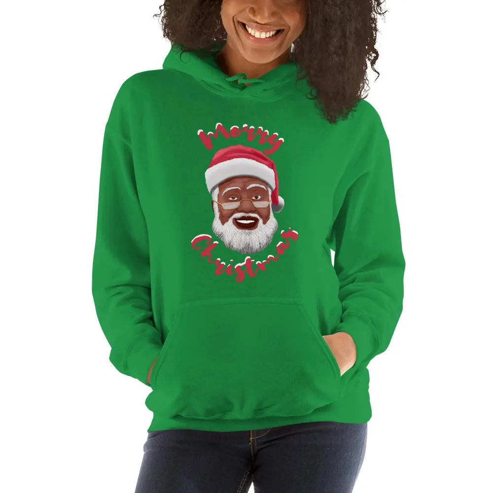 Merry Christmas (Black Santa Claus) Hooded Sweatshirt