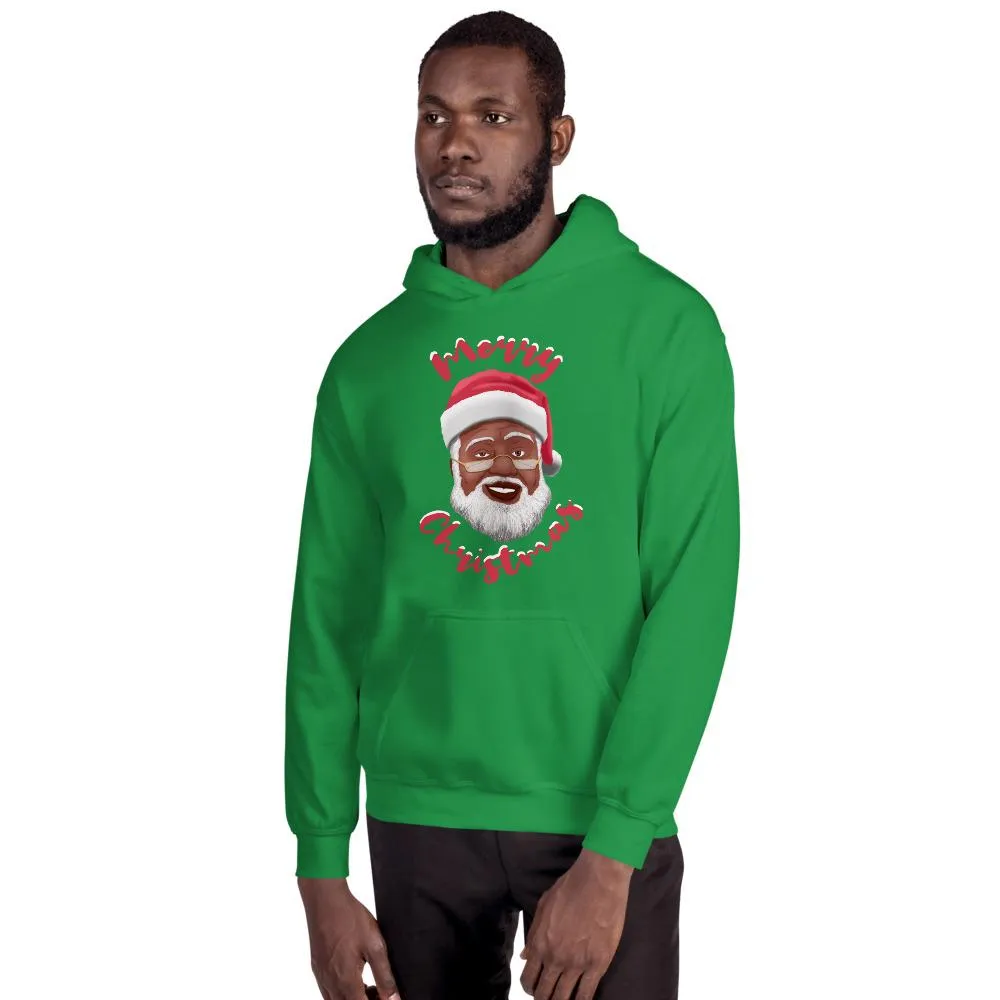 Merry Christmas (Black Santa Claus) Hooded Sweatshirt