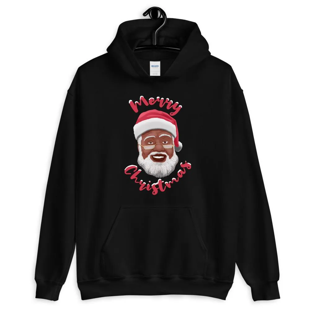 Merry Christmas (Black Santa Claus) Hooded Sweatshirt