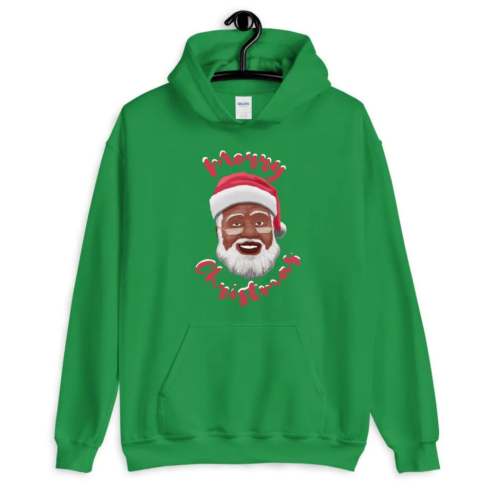 Merry Christmas (Black Santa Claus) Hooded Sweatshirt