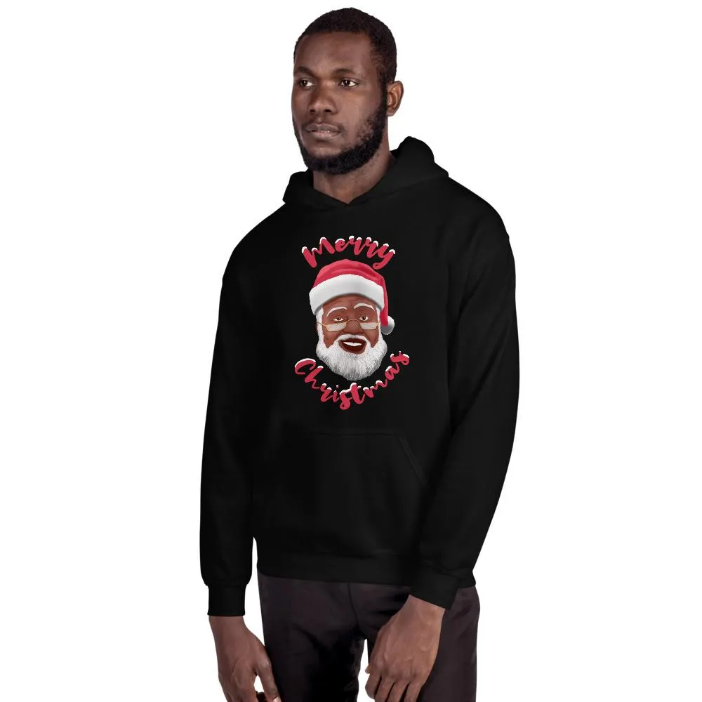 Merry Christmas (Black Santa Claus) Hooded Sweatshirt