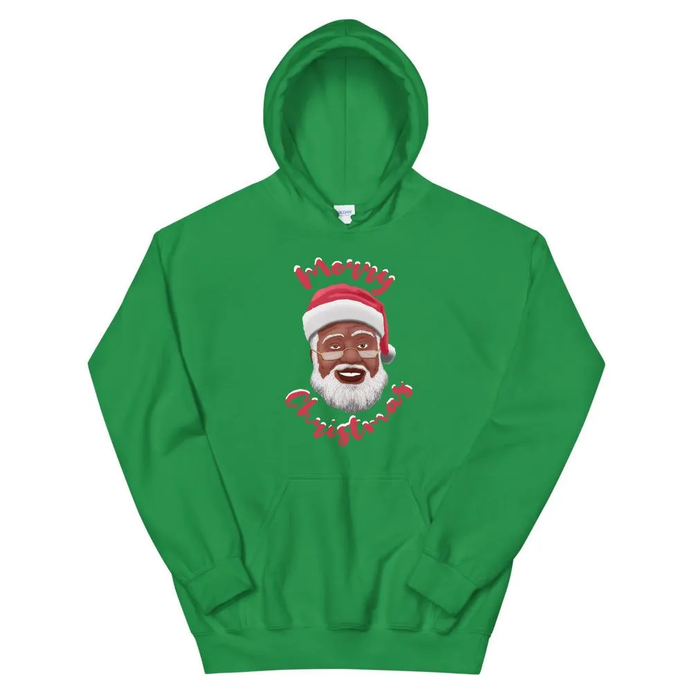 Merry Christmas (Black Santa Claus) Hooded Sweatshirt