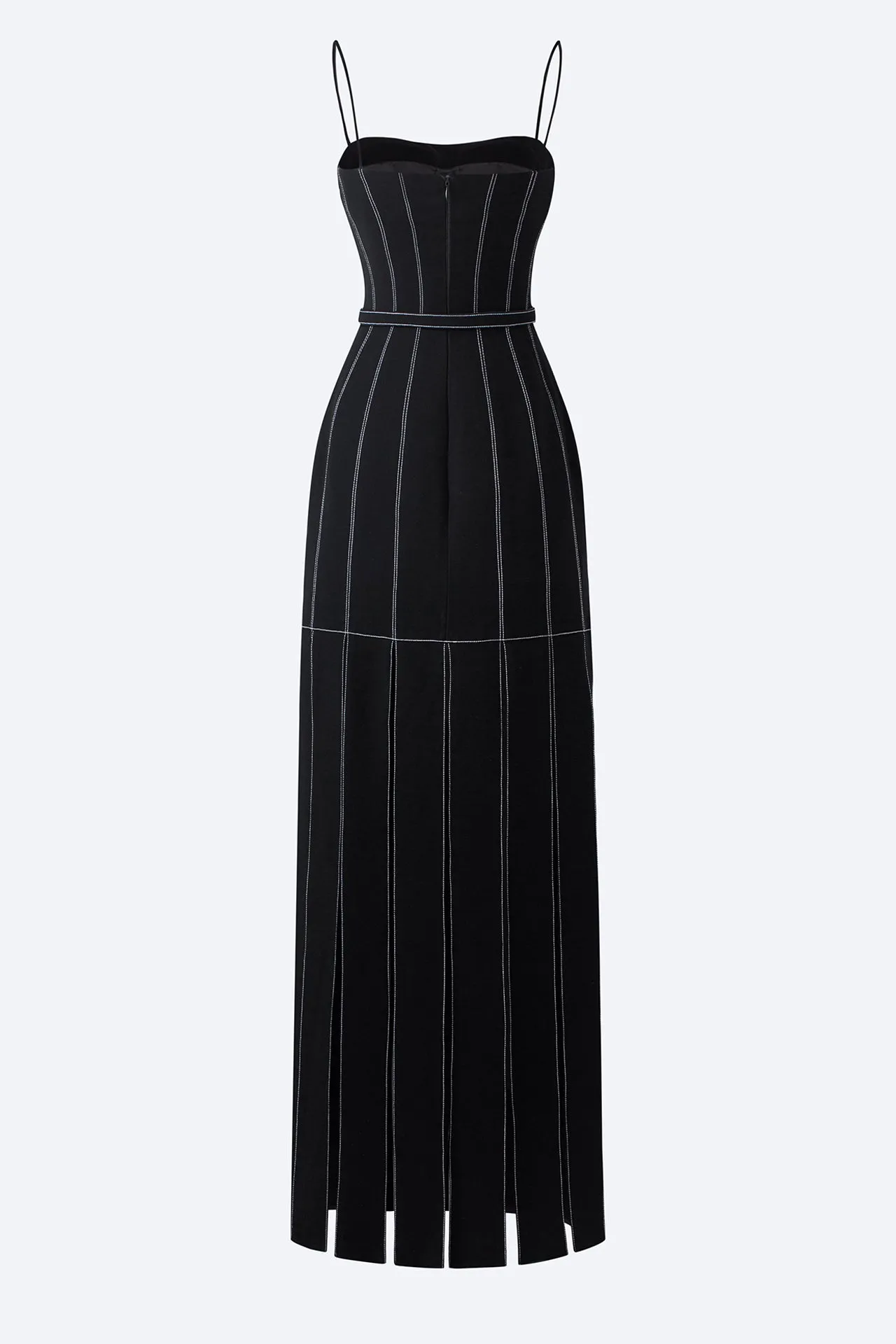 Midi Dress with a Multi Slit Skirt