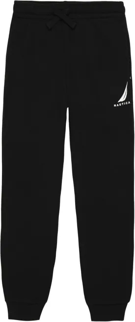 Nautica Boys' Pull-on Fleece Jogger Sweatpant, Drawstring Closure