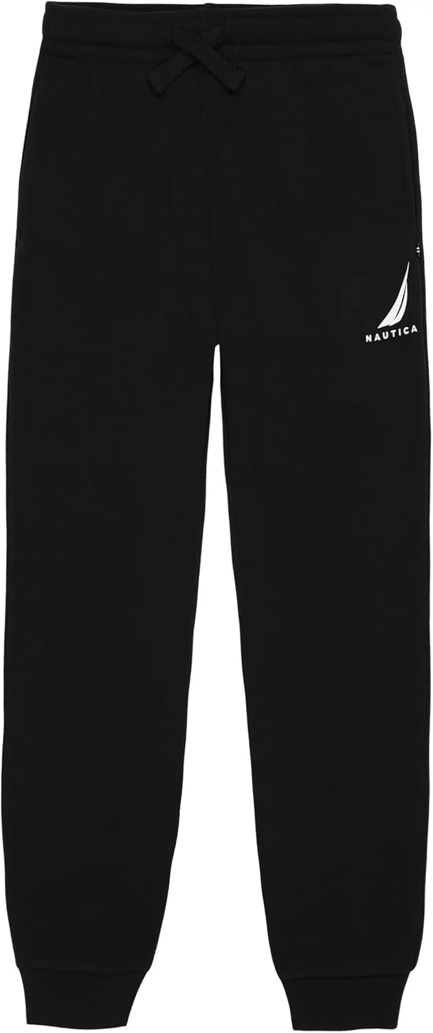 Nautica Boys' Pull-on Fleece Jogger Sweatpant, Drawstring Closure