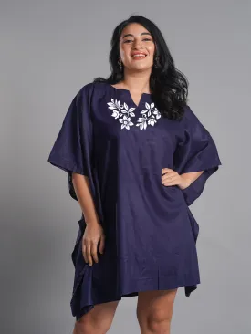 Navy Rayon Kaftan - Peaceful