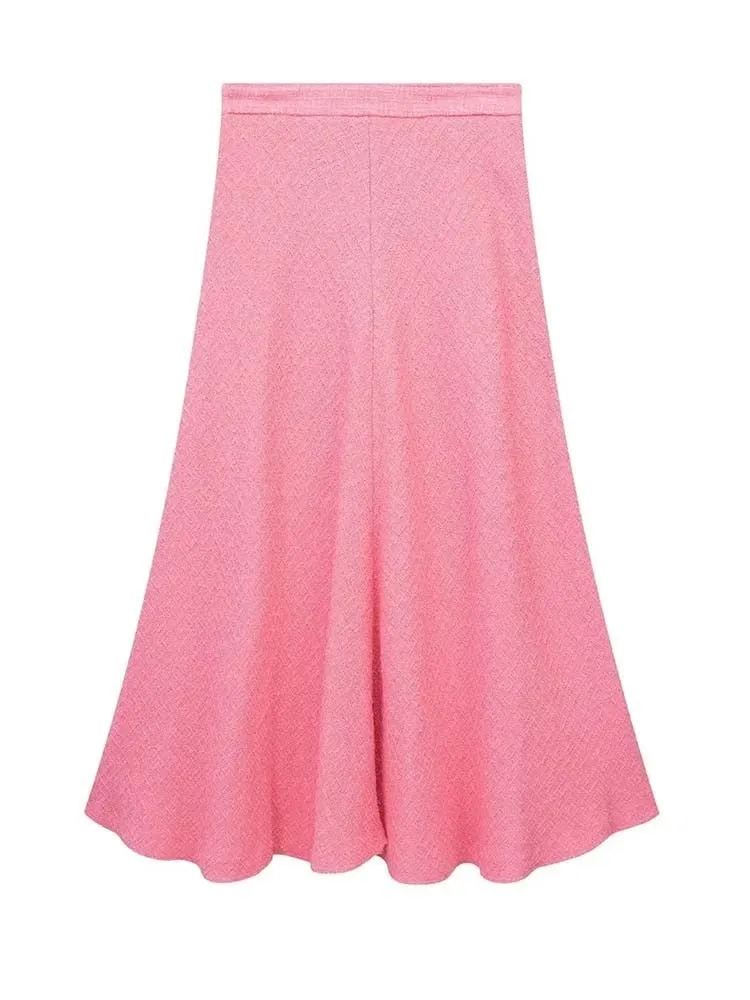 Pink Maxi Skirt  2Pcs Set