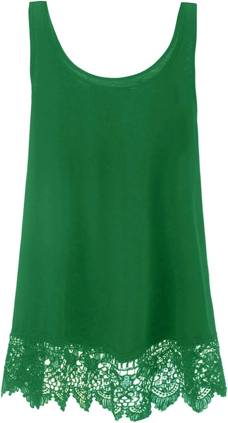 Plus Size Swing Lace Flowy Tank Top for Women