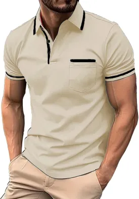 Polo Shirts for Men Shirts Short Sleeve Performance Patriotic Shirt Funny Shirt Mens Golf Wear Quick Dry Athletic