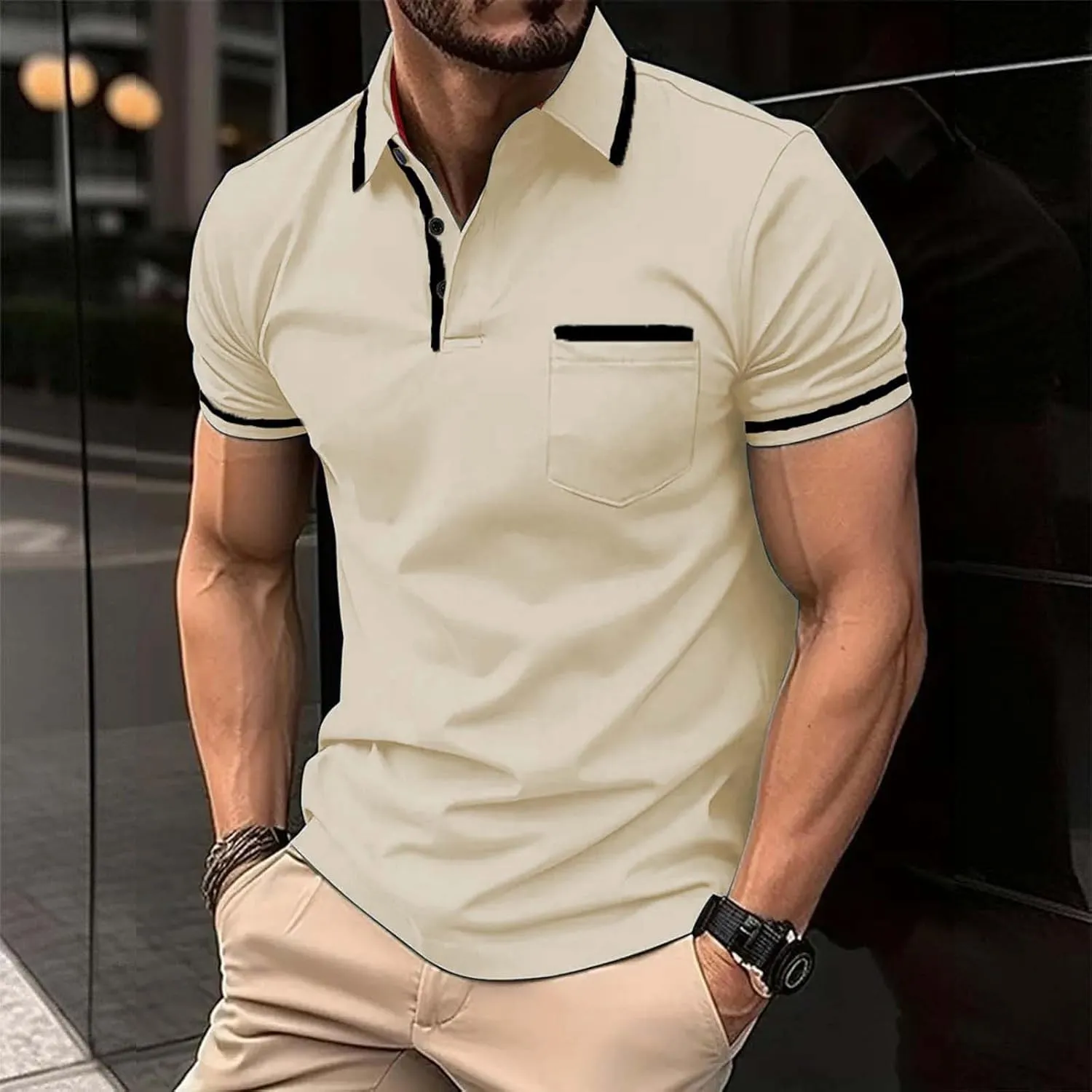 Polo Shirts for Men Shirts Short Sleeve Performance Patriotic Shirt Funny Shirt Mens Golf Wear Quick Dry Athletic