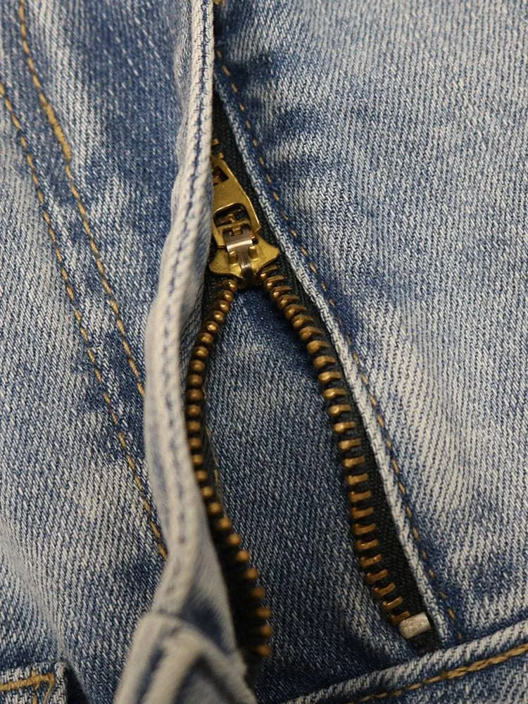 Sequin Tassel Pearl Denim Shorts