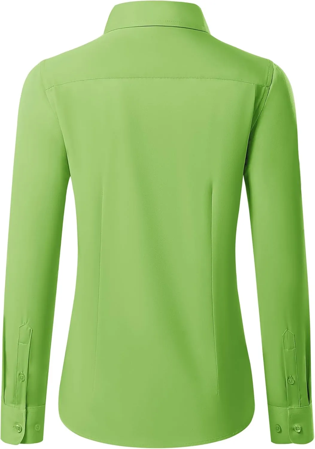 siliteelon Button Down Shirts for Women Long Sleeve Dress Shirts Wrinkle Free Collared Work Office Solid Blouses Tops