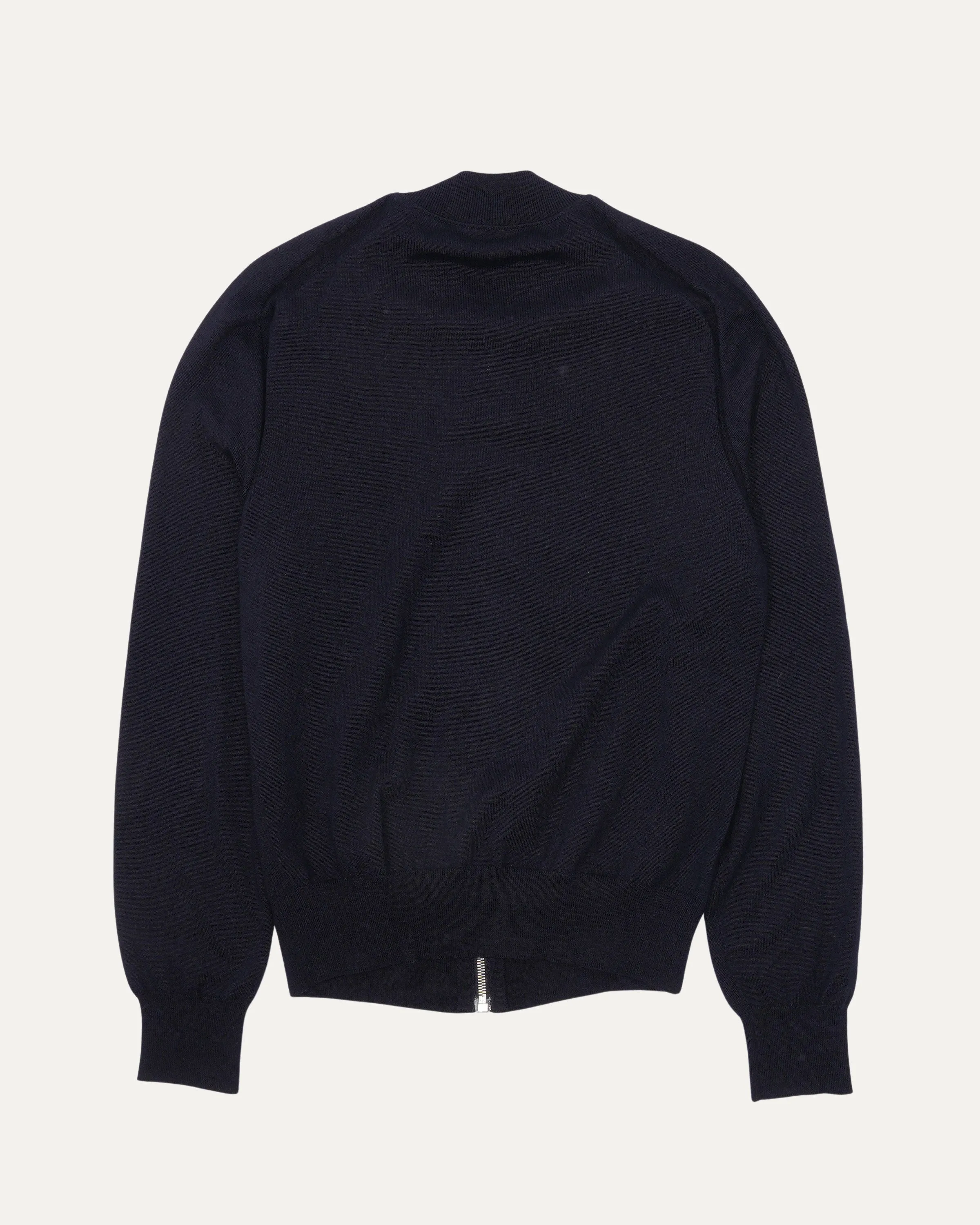Silk Cashmere Paneled Zip Up Jacket