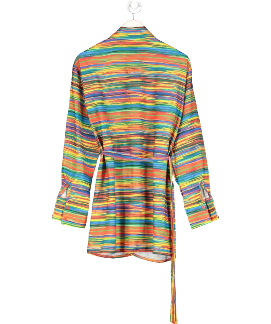 Sweat Szn Multicoloured Belted Shirt Dress UK S