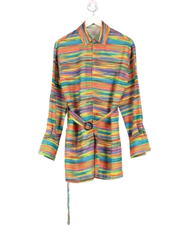 Sweat Szn Multicoloured Belted Shirt Dress UK S