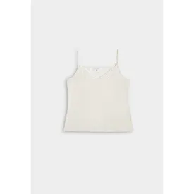 Women Vest With Thin Straps - Ecru