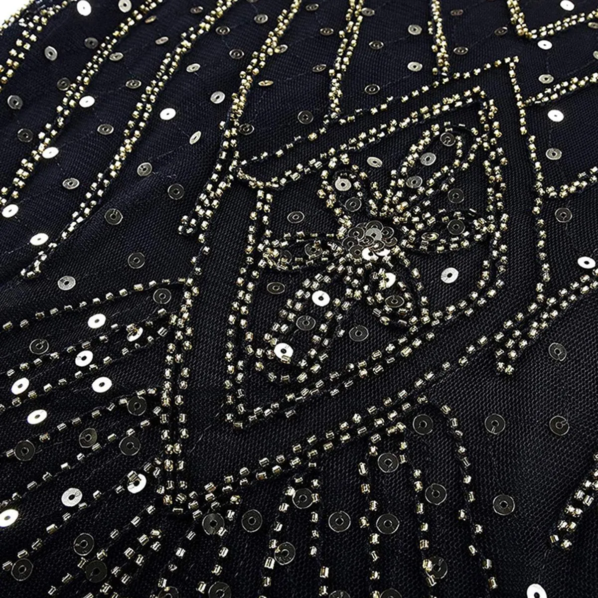Women's 1920s Flapper Dress Vintage Great Gatsby Party Sequin Maxi Evening Cocktail Dresses with 20s Accessories Set