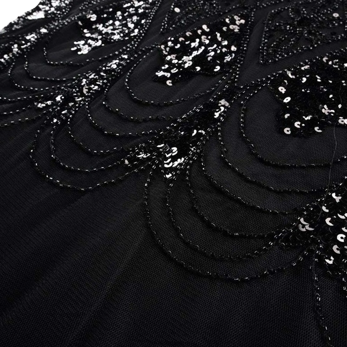 Women's 1920s Flapper Dress Vintage Great Gatsby Party Sequin Maxi Evening Cocktail Dresses with 20s Accessories Set