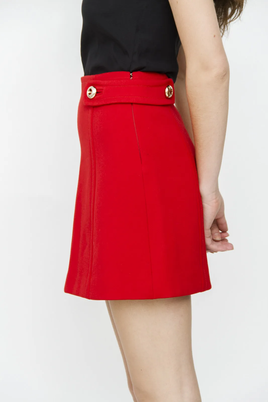 WOOL MINI SKIRT